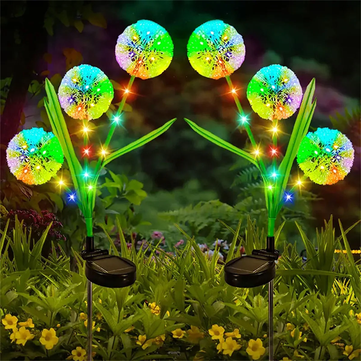 Solar Outdoor Lawn Light Dandelion Courtyard Landscape Decoration Path Light Outdoor Waterproof Sunlight Powered