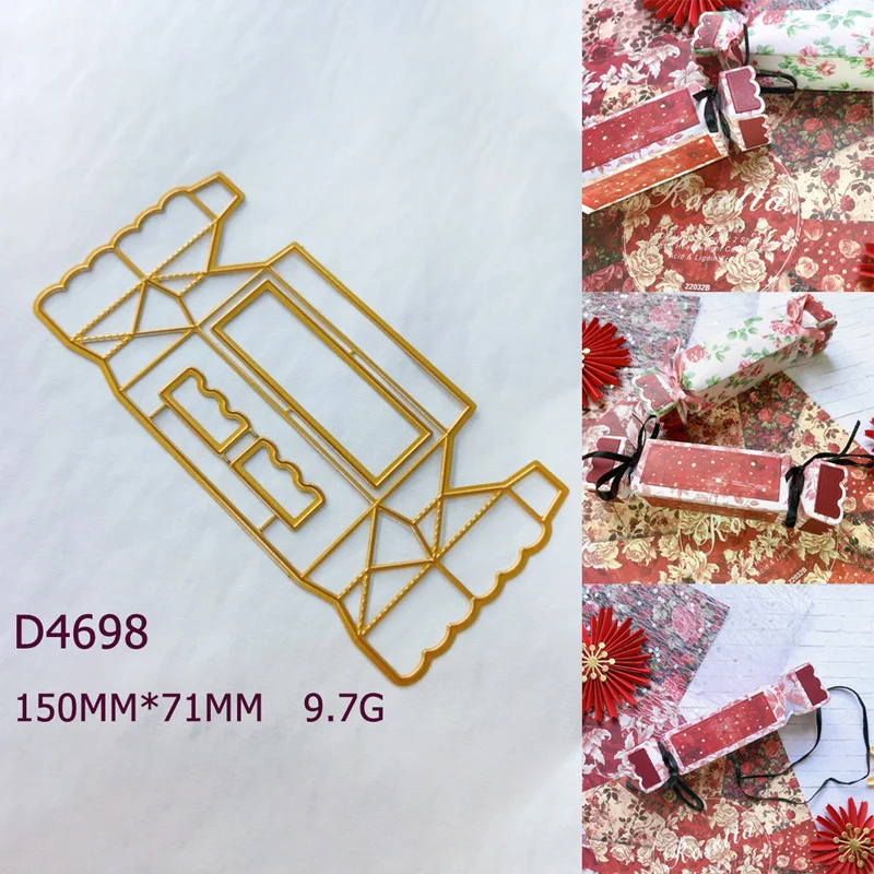Candy Gift Box Treat Wrapper Frame Metal Cutting Dies For DIY Scrapbooking Holiday Greeting Card Paper Craft Handmade Decoration