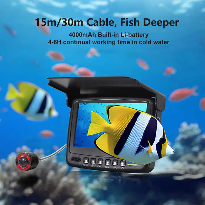 4.3 بوصة شاشة تحت الماء 15/30 - مراجعة Fishing Camera وسعره