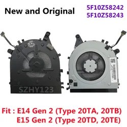 New Original Intel CPU Cooling Fan Cooler For Lenovo Thinkpad E14 Gen 2 / E15 Gen 2 Laptop C-271C-1 FRU 5F10Z58242 5F10Z58243