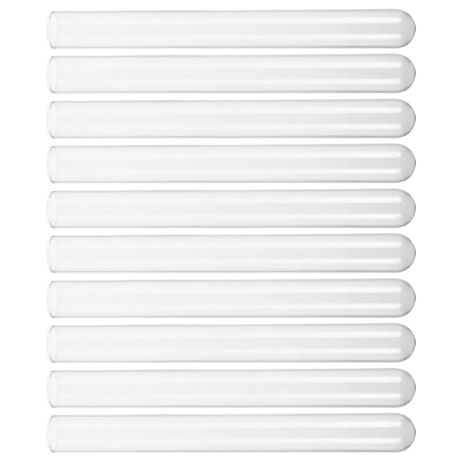 10Pcs 16x150mm Borosilicate Glass Test Tubes Clear Laboratory Chemistry Test Tubes for Plant Specimen Experiment