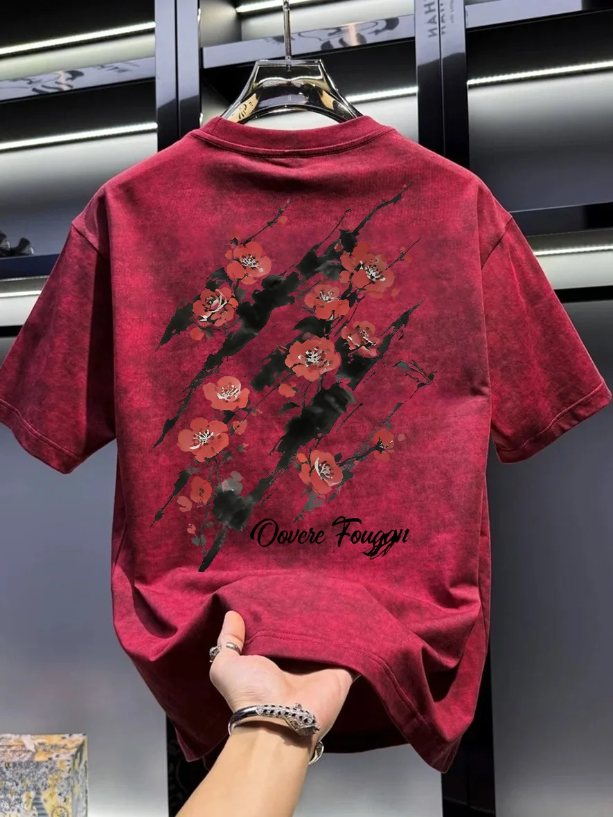 Outlet New Design Loose Casual Tie Dye Short Sleeve T Shirt Unisex Summer Versatile Top Breathable Comfortable Polyester