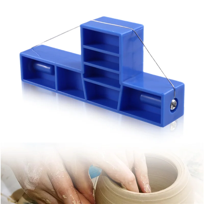 AT02-Small Pottery Bevel Clay Cutter Featuring Steel Wire - Perfect Angle Trimming Tool For Artisans