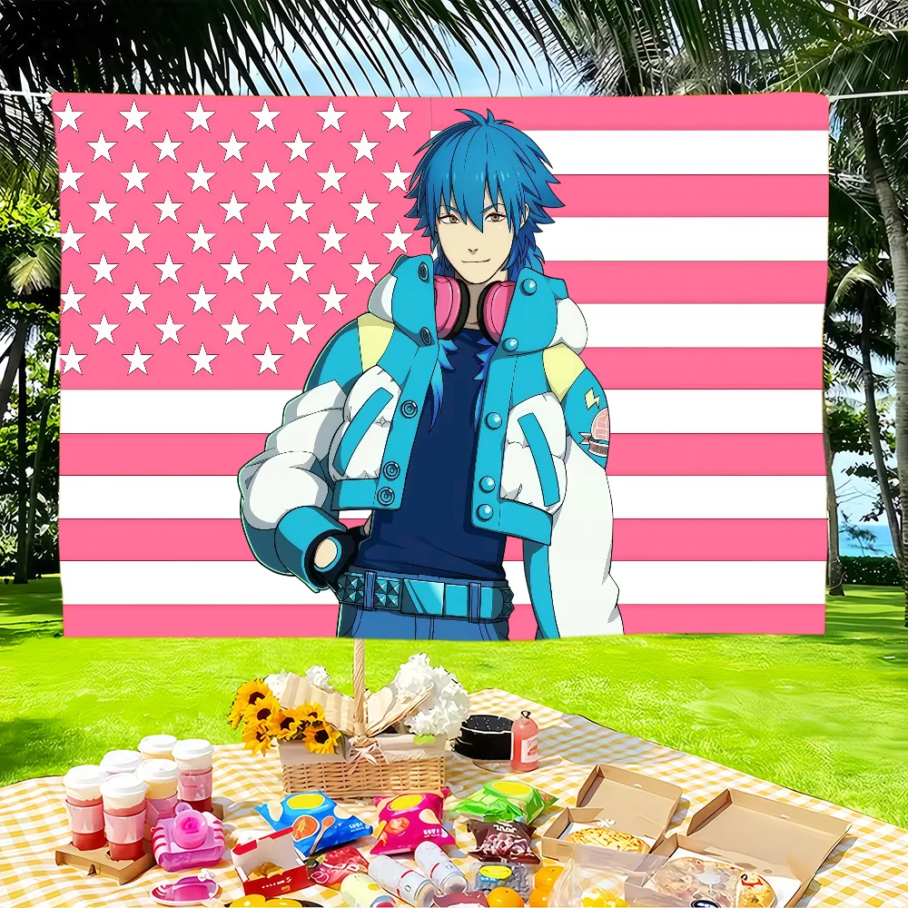 Aoba Seragaki D-DraMAtical Murder Pink American flag For Garden Party Room Home Wall Decor Banner Bedroom Outdoor Tapestry