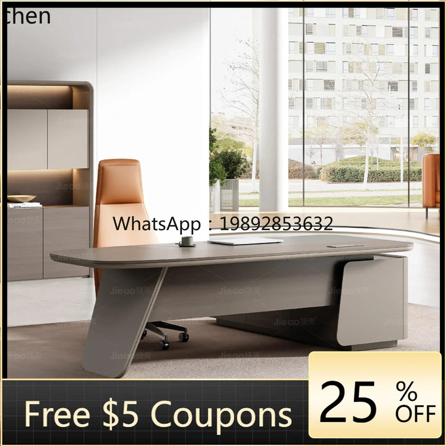 

Z3 Solid Light Luxury High-end Office Desk Simple Modern Manager Desk