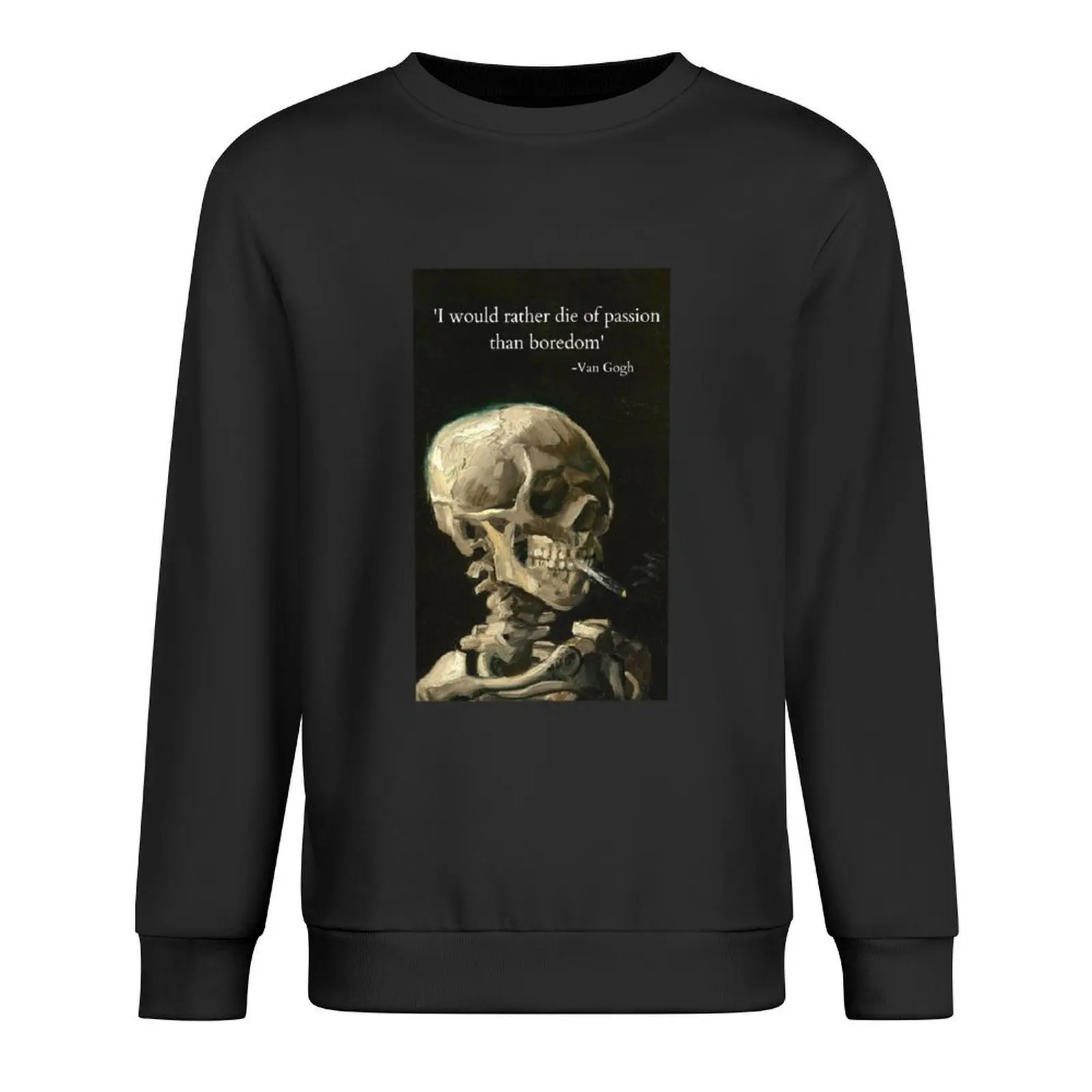 

Van Gogh's Quote on Skull Painting Pullover korean style clothes men clothing anime clothing new sweatshirts