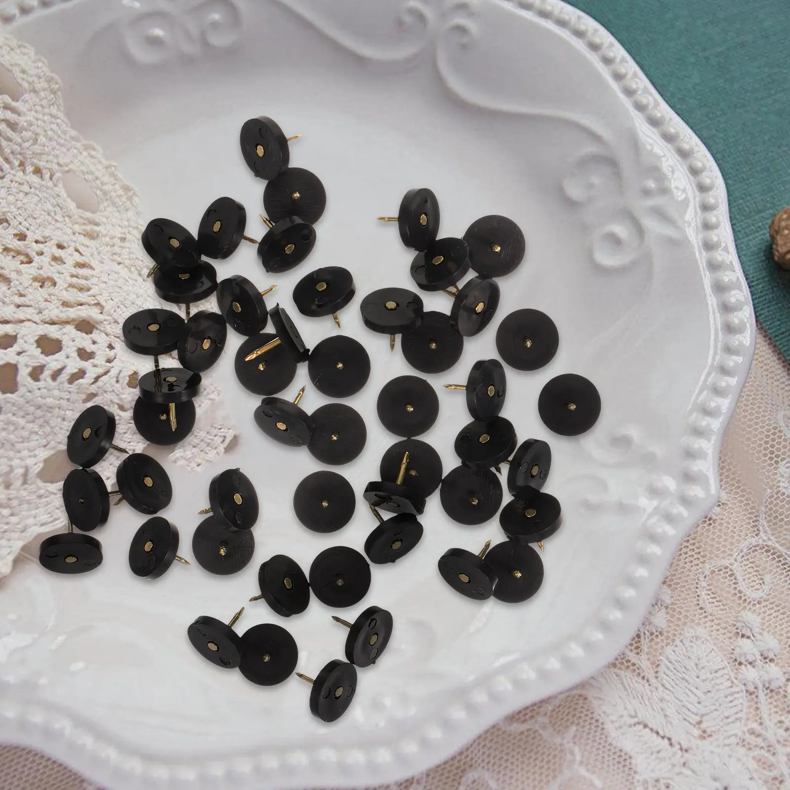 50Pcs Plastic Locking Pin Backs Safety Clasp Keepers for Brooch Badge Tie Tack DIY Crafts