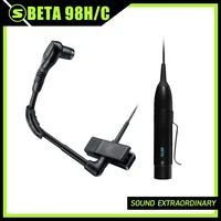 Micrófono con cable XLR de calidad superior BETA98H/C BETA98HC, cardioide, con clip flexible para instrumentos de viento, saxofón, percusión