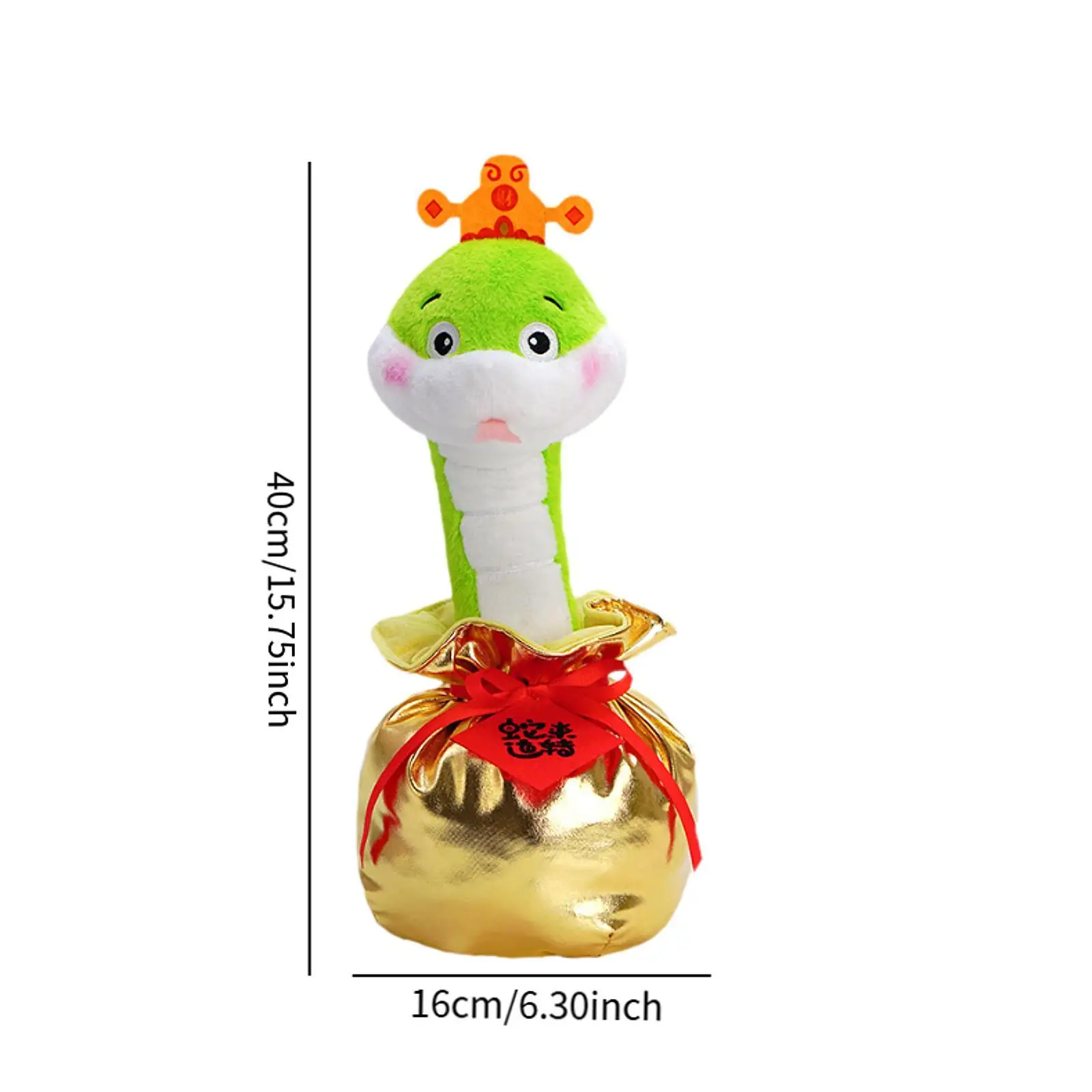 Dancing New Year Snake Doll Cartoon for Chinese New Year Cafe Restaurant