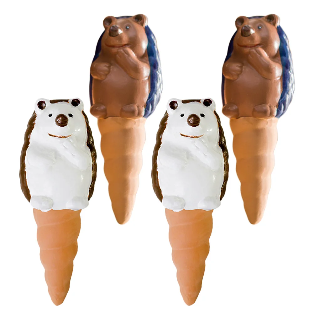 

4Pcs Hedgehog Shape Automatic Watering Device Self-Watering Plant Tool Durable Pottery Insert for Indoor Garden