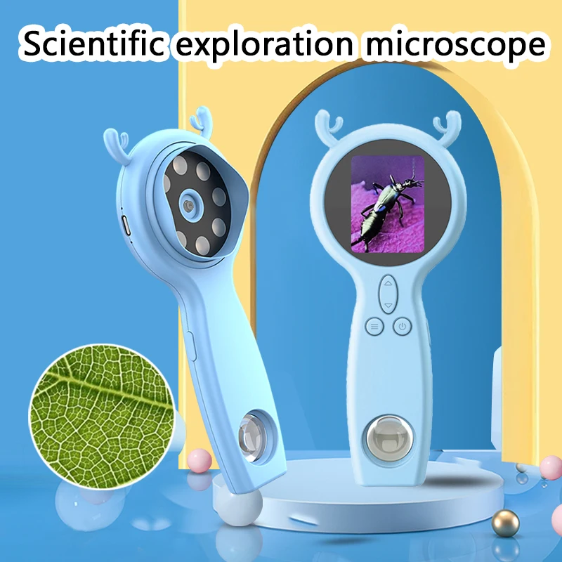 New Children's Handheld Microscope Popular Science Toys Educational Learning Magnifying Glass Special Extended Extra Features