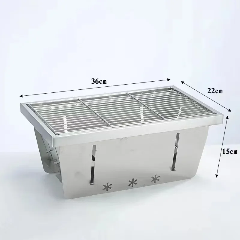 Imagem -02 - Fogão de Mesa de Churrasco Dobrável de Forno de Churrasco Criativo Portátil Piquenique ao ar Livre e Camping Aço Inoxidável Igt304