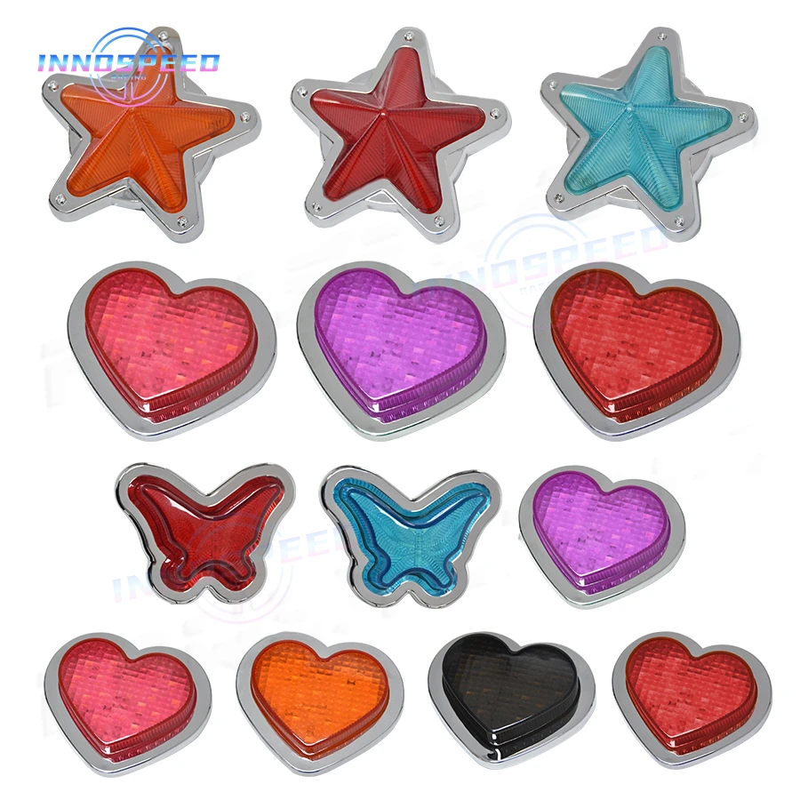 1pcs 12V  JDM Heart Shaped Butterfly LED Light Side Marker Indicator for Auto Car Accessories