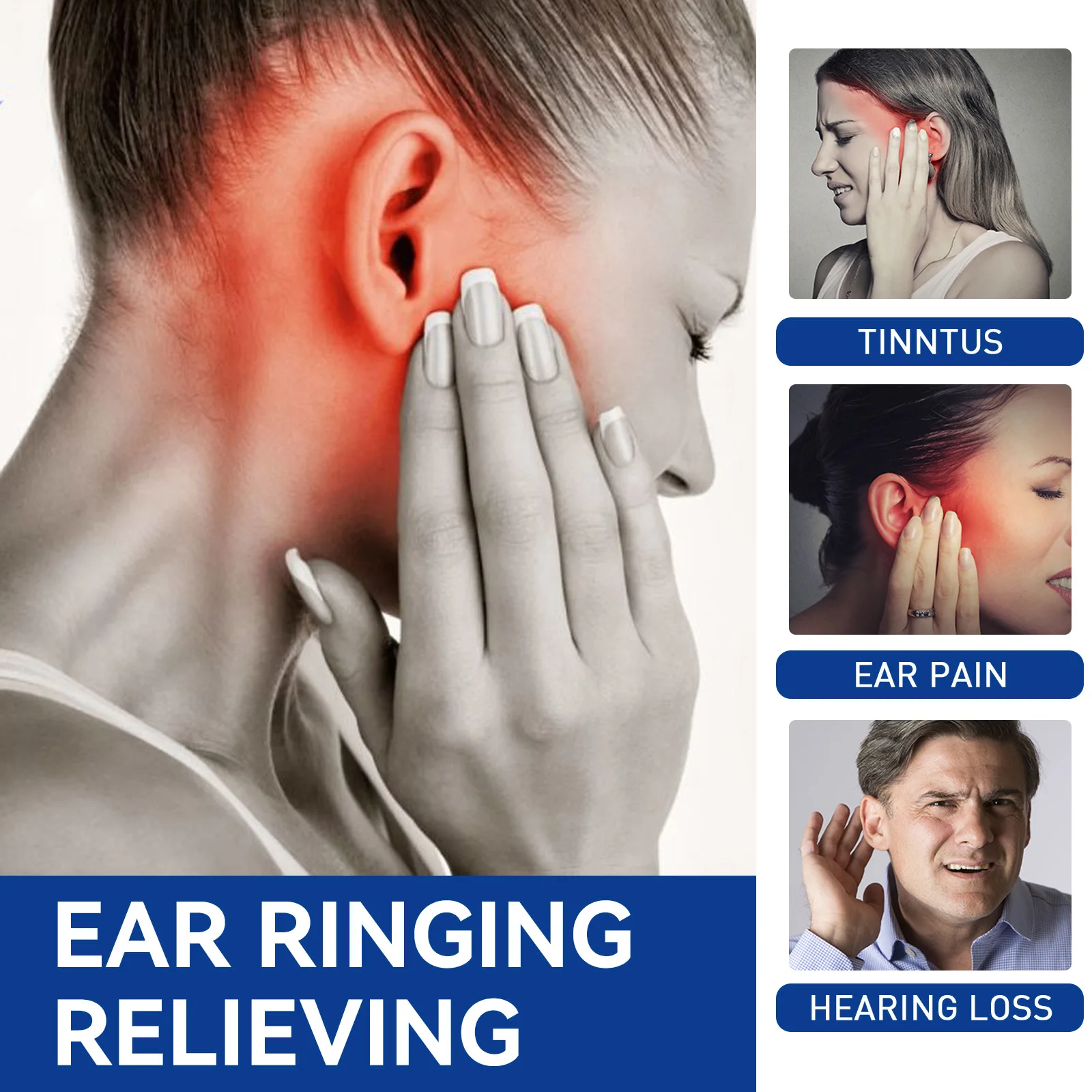 Ear Ringing Treatment Spray Earwax Blockage Cleaning Anti Cochlear Earache Relief Otitis Hearing Loss Deafness Swelling Liquid