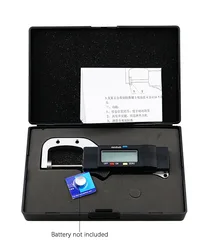 Digital Thickness Gauges Mini Portable Horizontal Electronic Thickness Meter Measurement Tool 0-25.4mm Caliper 0.01mm Resolution