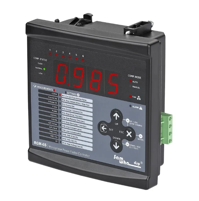 Samwha-DSP RGM-12S 220VAC Automatic Power Factor Control 12-Step Reactive Power Control Relay