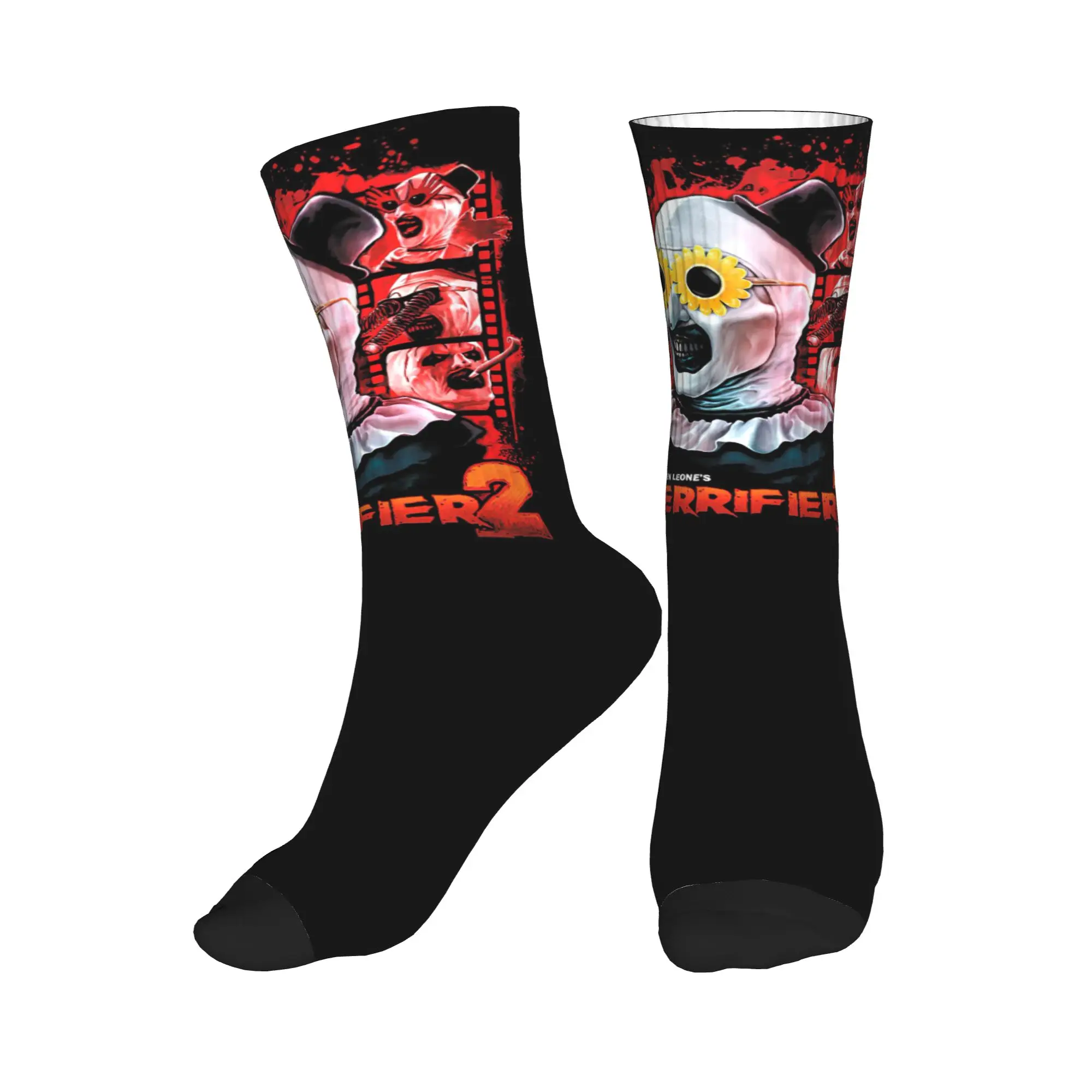 

All Seasons Halloween Movie Terrifier Sport Middle Tube Socks High Quality Crew Socks Funny Stockings for Men Women