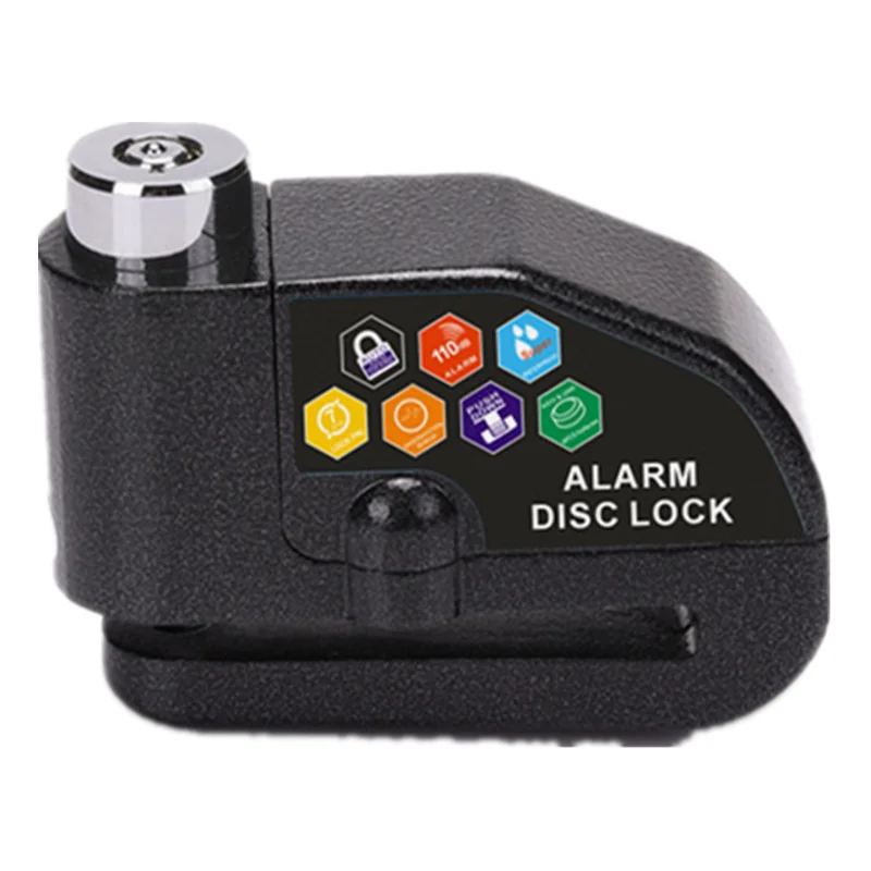 Motorcycle Bicycle Lock Alarm Safety Protection Padlock Disc Aluminum Alloy Anti-Theft Reminder Rope Lock Bag Motorcycle Accesso - view 6