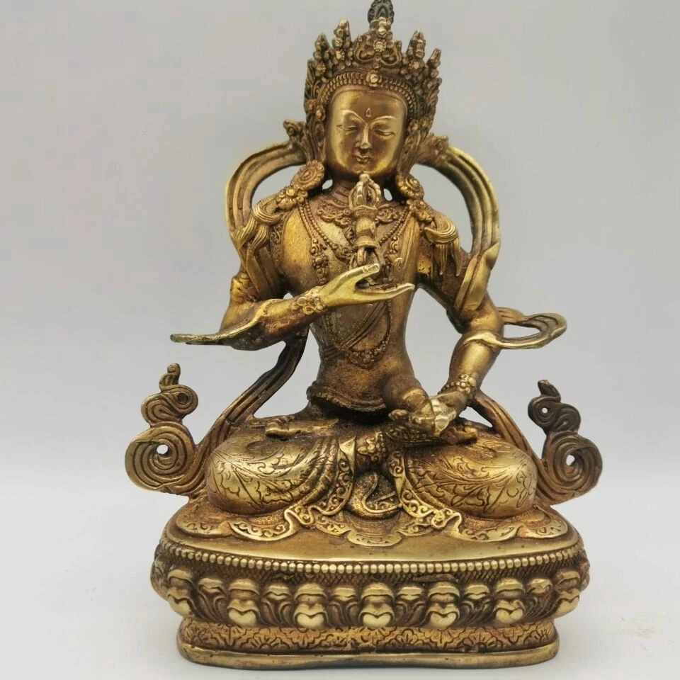 

Antique Bronze Buddha Vajrasattva Statue Bodhisattva Bell Vajra