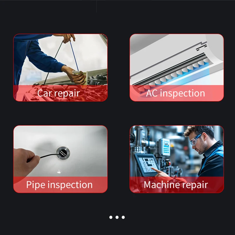1920P Borescope Inspection Camera Dual Lens Endoscope IP67 Waterproof Snake Pipe Camera