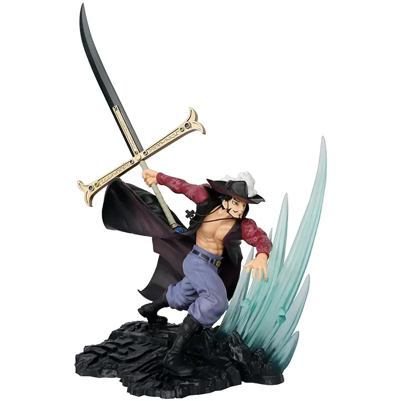 33cm One Piece Dracule Mihawk Action Figure POP Anime Toy 10th Anniversary Big Excellent Model Collectibles Model Christmas Gift