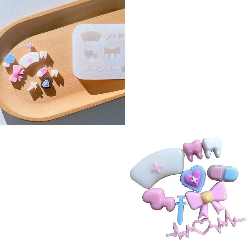 Heart Bow Resin Fillings Molds DIY Epoxy Resin Molds for Quicksand Casting Molds