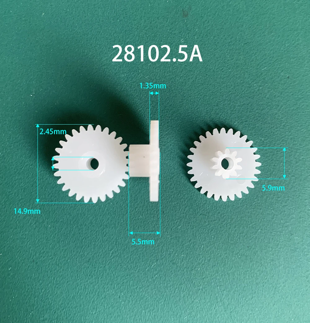 28102.5A 28102.5B 0.5M Double Layer Gear Module 0.5 28 Teeth + 10 Tooth Plastic Gears Transmission Unit Accessories 10pcs/lot