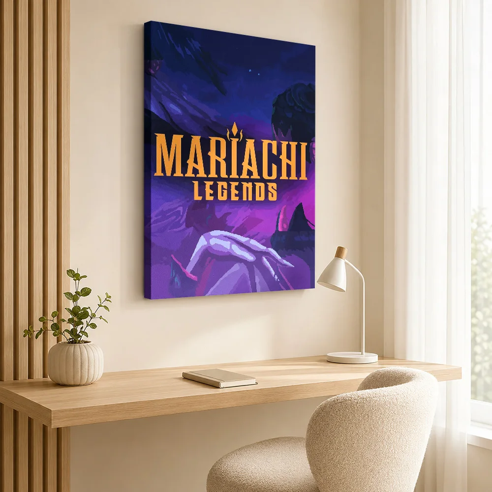Mariachi Legends Game Art Canvas Poster Custom Gaming Anime Canvas Wall Art for Game Room Decor Collectible Ready to Hang Gift