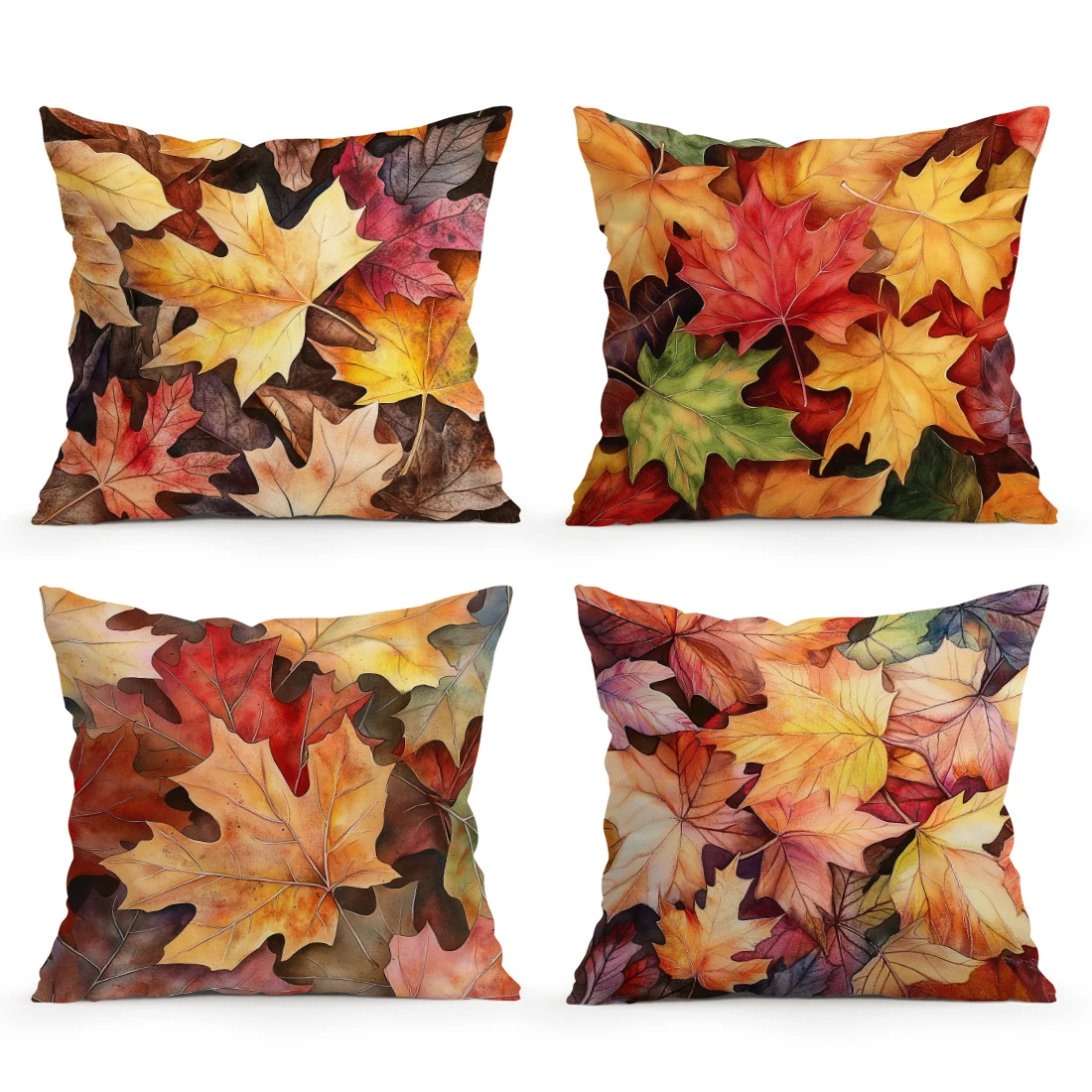 Rustic Style Maple Leaf Pillowcase Printed Polyester 40/45/50cm Throw Pillowcover Decor Sofa Cushion Pillowslip Home Decor