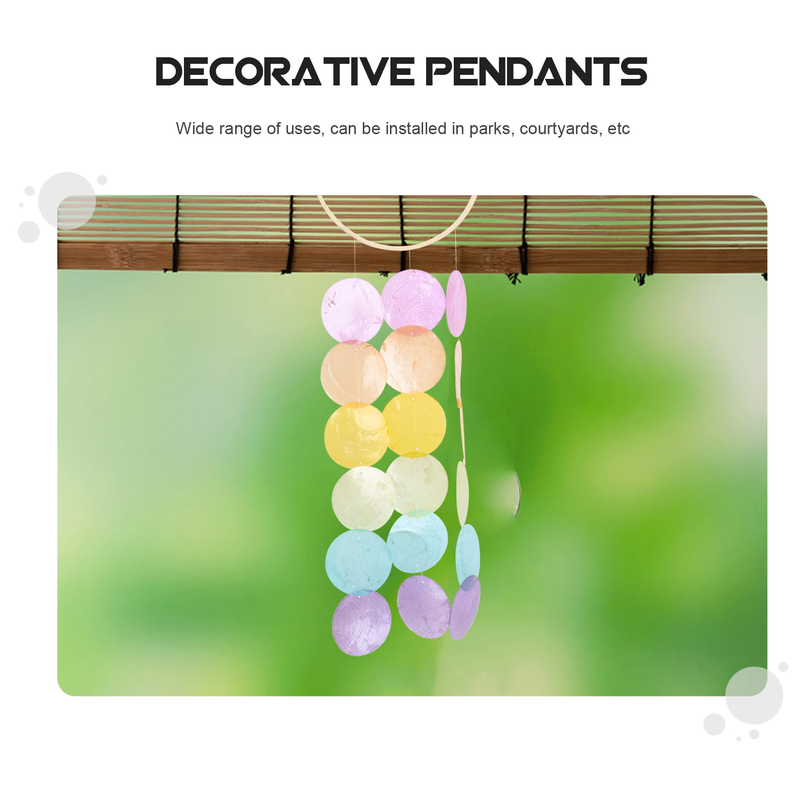 Decorate Colorful Shell Wind Chimes Child for outside Decorations Wood Bells Hanging