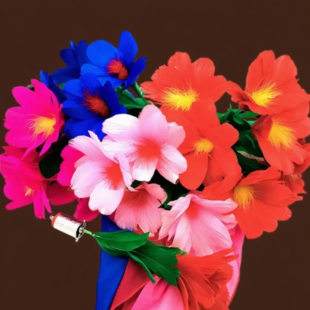 

Изменение цветов Множение цветов Набор фокусов Цветок появляющийся исчезает на тростниковый букет Сценические уличные иллюзии Уловка