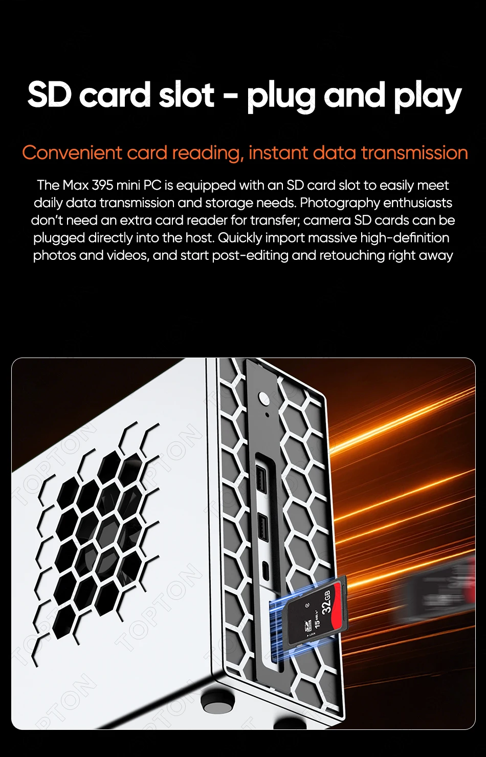 Topton AI Mini PC Gaming 128GB LPDDR5 AMD Ryzen AI Max+395 Radeon 8060S 4*M.2 NVMe Firewall NAS Computer Dual NIC 10G 2.5G WIFI7