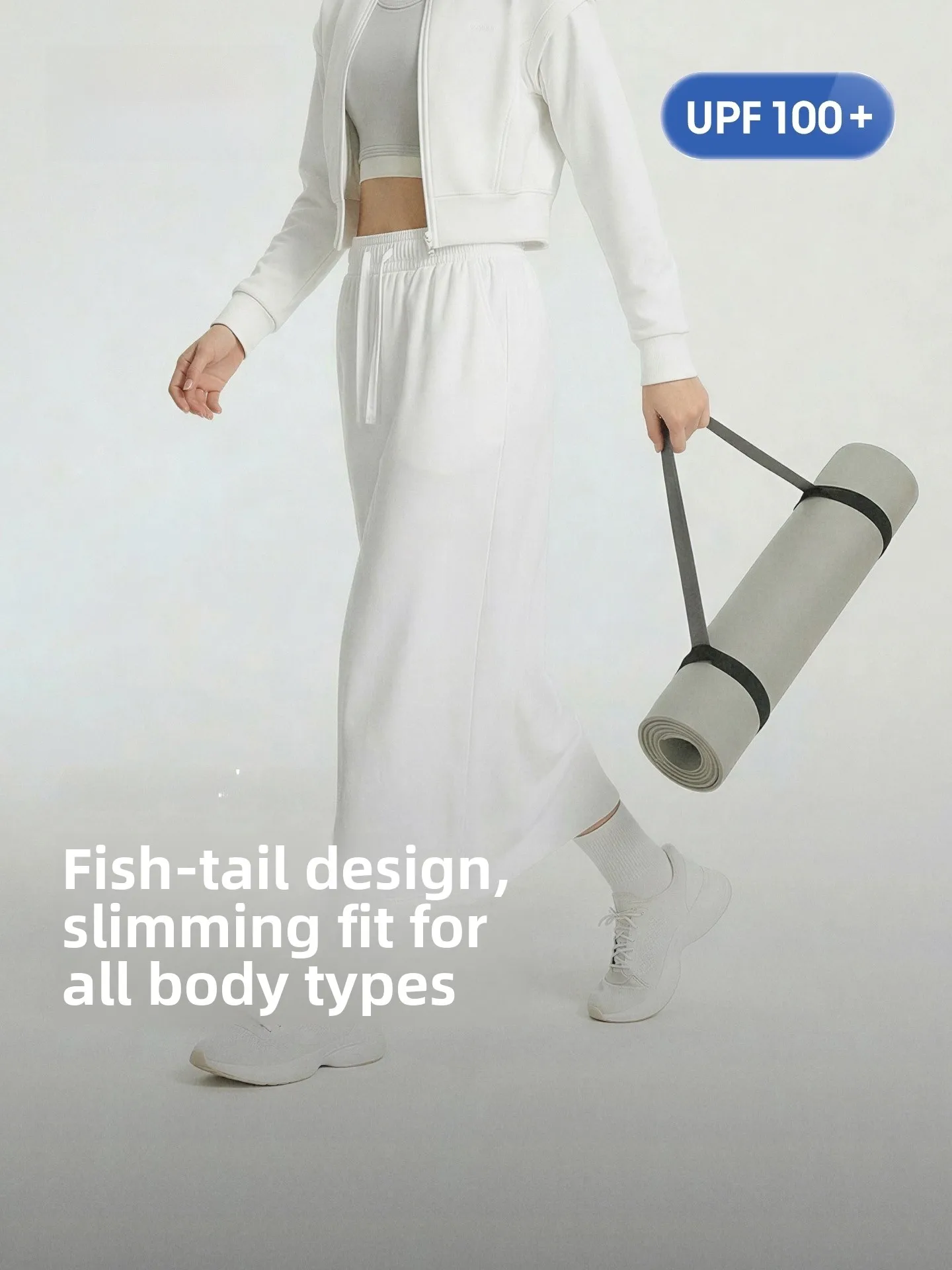 

Летняя новинка Bosideng: женская простая юбка-миди А-силуэта с завязками на шее, UPF50, солнцезащитная, не дающая усадку, из нейлоновой смеси