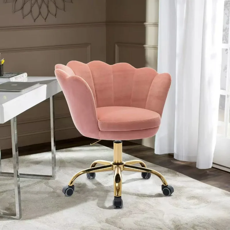 Bedroom office petal chair thickened and enlarged wheelchair with feet velvet office sedentary office chair