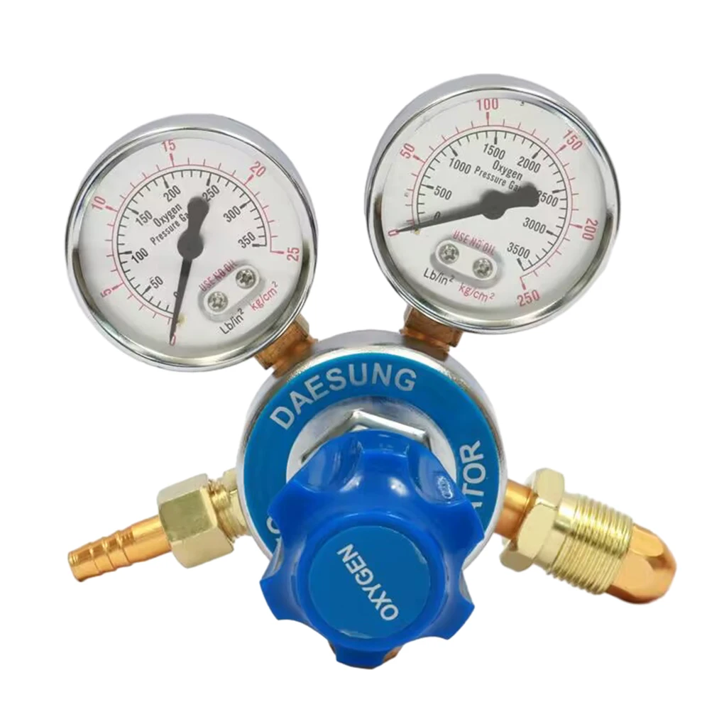 

Oxygen Pressure Reducer Brass Dual Gauge Pressure Regulator Welding Cutting Gas Flow Meter Reducing Guage Tools