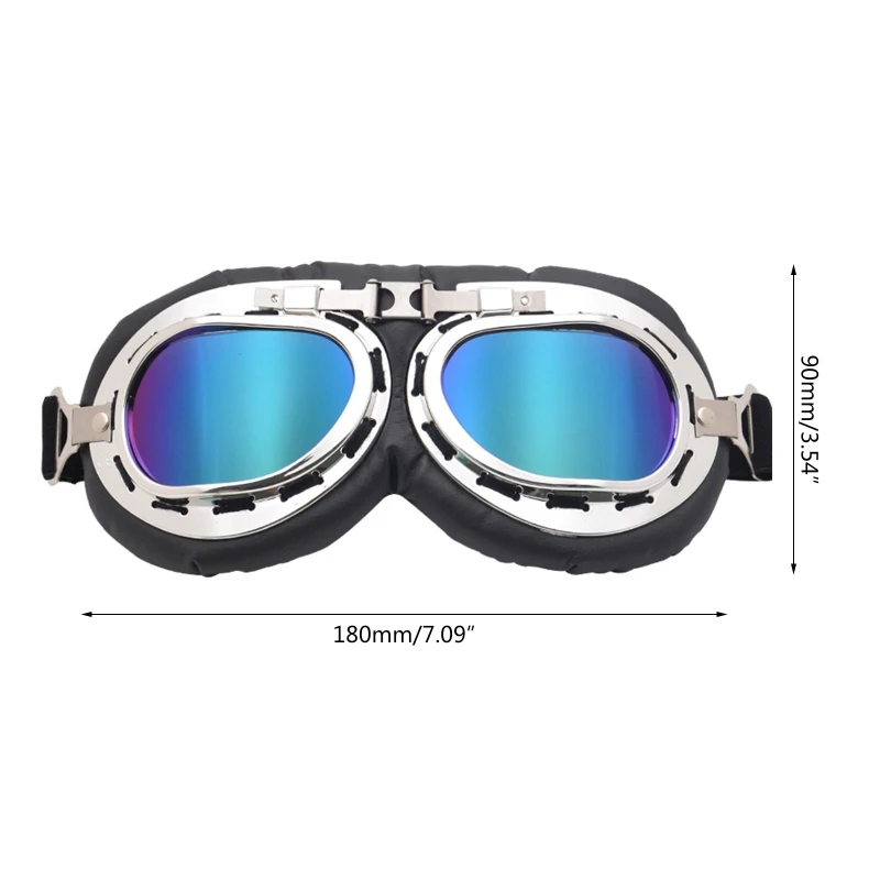 Motorcycle Goggles Vintage Scooter Goggle Bike Touring Eyewear for Half Helmet