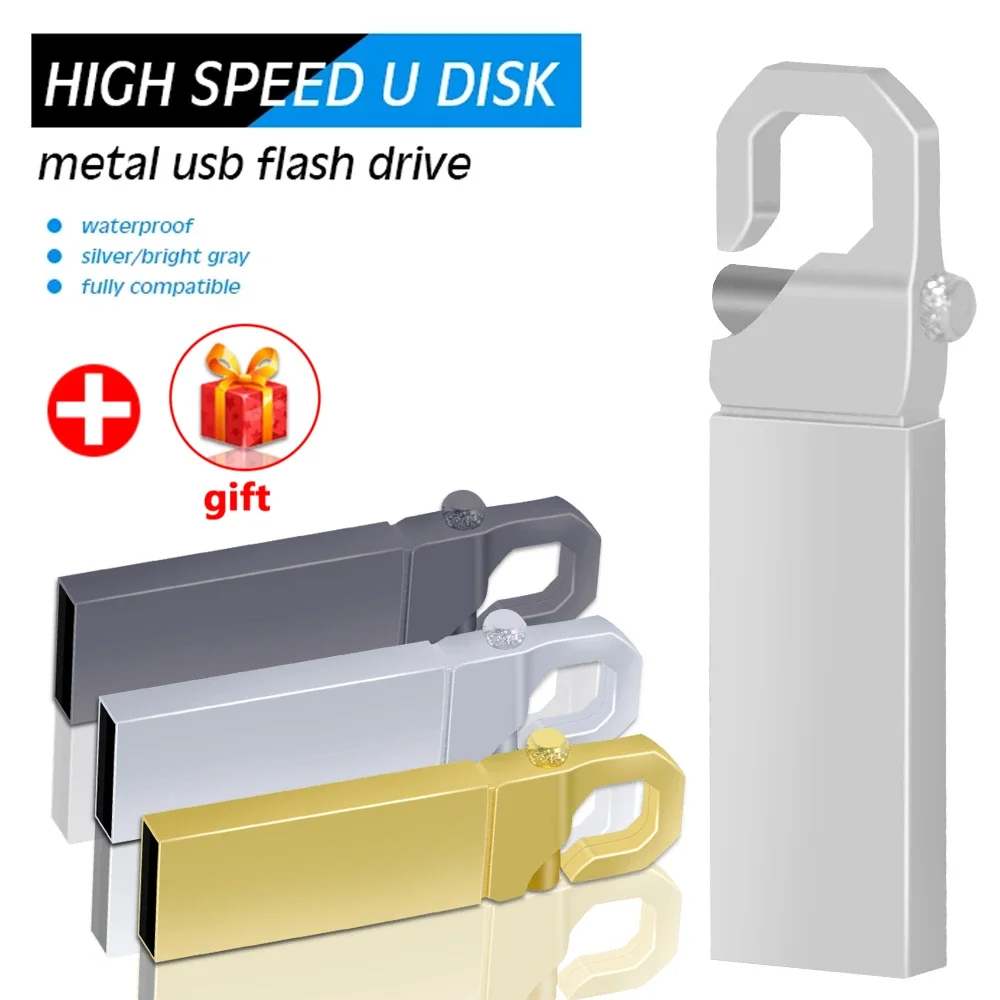 HP USB 2.0 메탈 USB 플래시 드라이브, 32GB, 64GB, 128GB, 16GB 펜 드라이브, 창의적인 개성, 자동차 음악 선물, 고속 USB 펜 드라이브