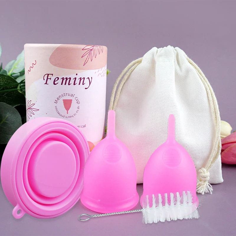 Certified Soft Period Cup For Women Lady Personal Hygiene Product XS Menstrual Bowl Set Silicone Menstruation sterilizing cup