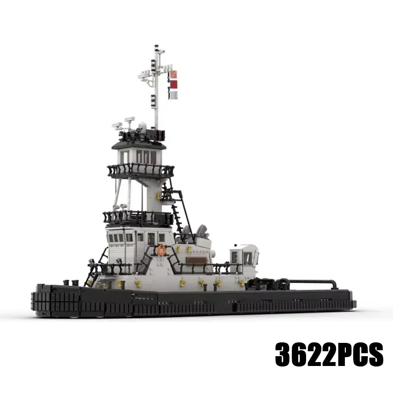 Moc Building Bricks Jordan Isle Boat Model Small Tugboat Technology Modular Blocks Gifts Christmas Toys DIY Sets Assembly