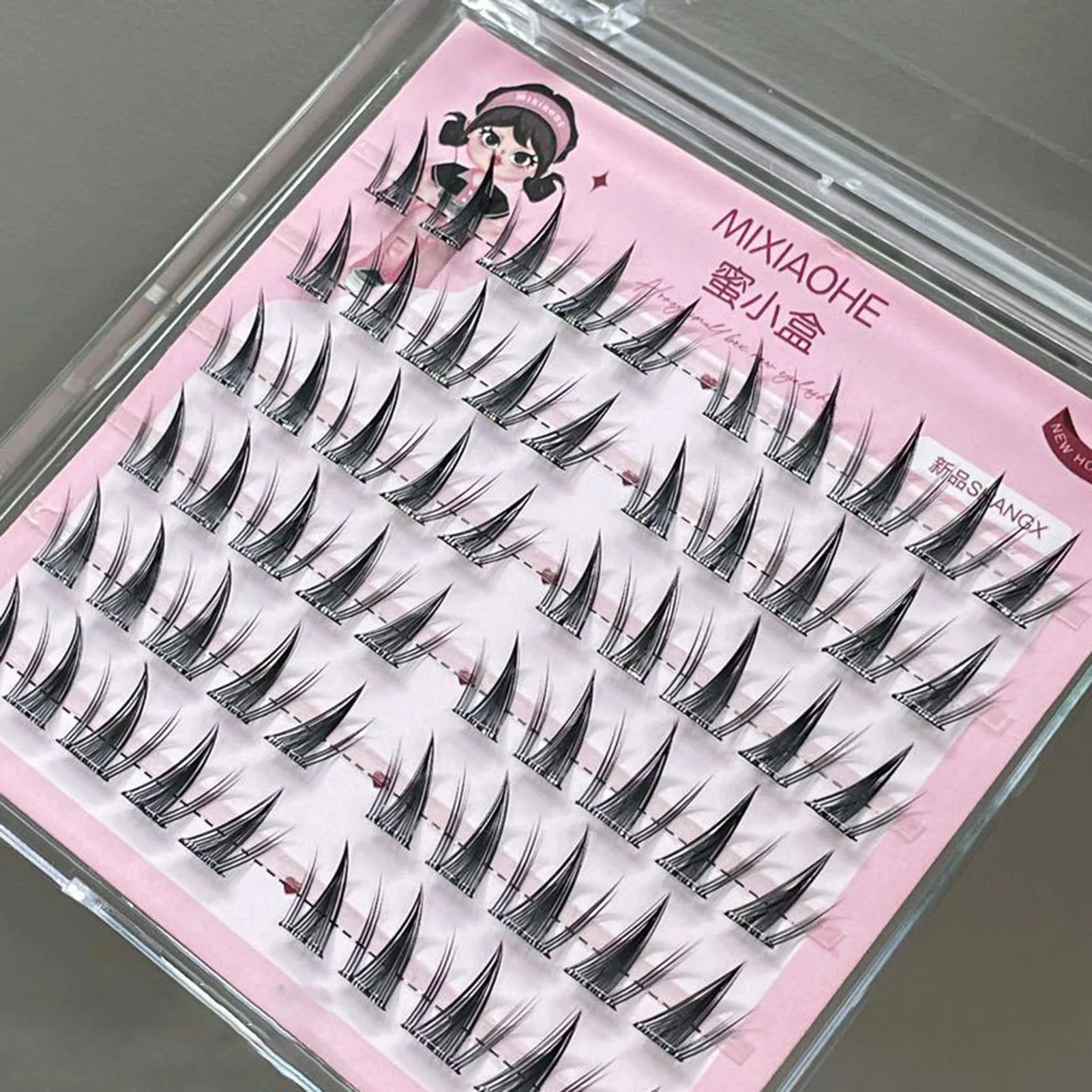 6 Rows Self Adhesive Cluster Lashes Glue-Free DIY Individual Eyelash Extension Natural Soft Lashes No Glue Needed Segmented Lash