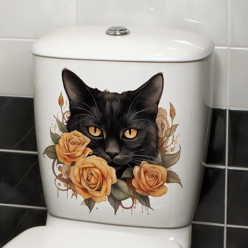 Spooky Halloween Toilet Decoration Stickers for Bathroom Restroom Festive Scene Props Funny Haunted House Decor