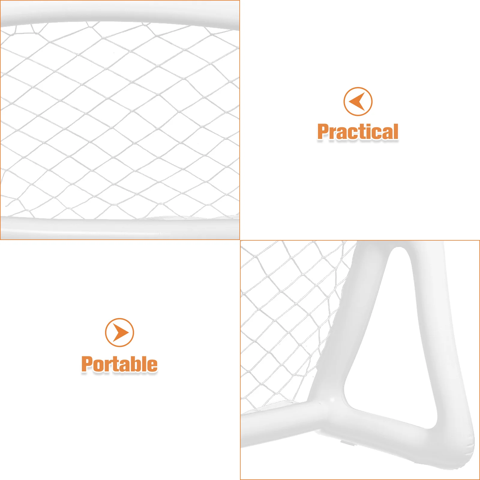 1 مجموعة نفخ كرة القدم الهدف الاطفال المحمولة طوي معدات التدريب في الهواء الطلق ممارسة صافي أهداف كرة القدم للأطفال