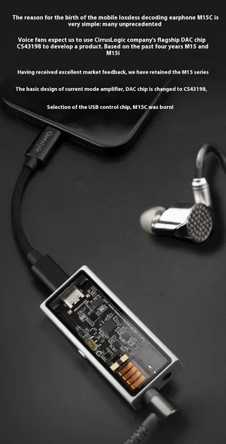Questyle M15C-ポータブルUSBDACおよびアンプ,最新リリースのフラッグ 