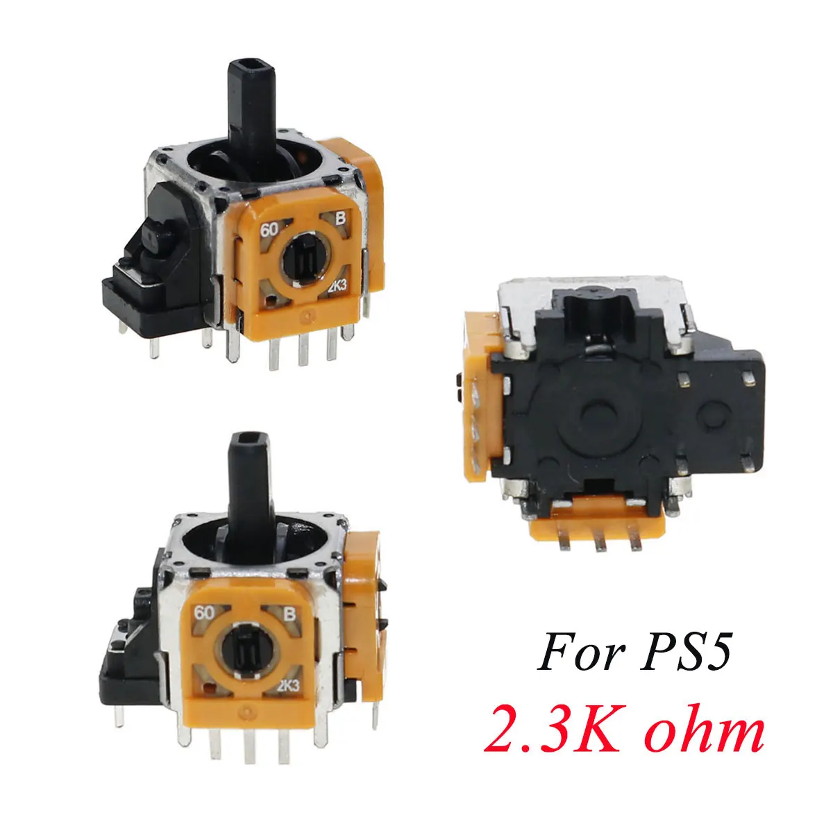 JCD 2pcs For PS4 Pro Slim Original 3D Analog Joystick Grip Stick Repair Parts Sensor Module Potentiometer For PS5 Controller