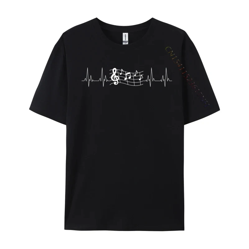 Divertido latido del corazón notas musicales músicos geniales equipados divertido corazón pulso latido del corazón camisetas camiseta para hombre camisetas estampadas