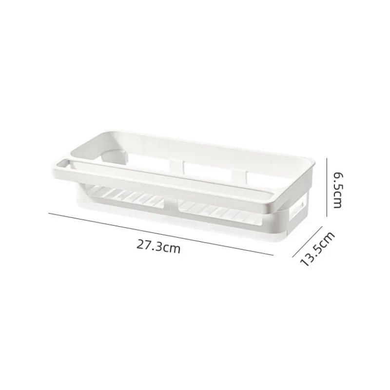 Support Mural Évier En Acier Inoxydable Avec Bac Égouttoir - Pour Éponges Et Ustensiles - Blanc 30x13x9 Cm