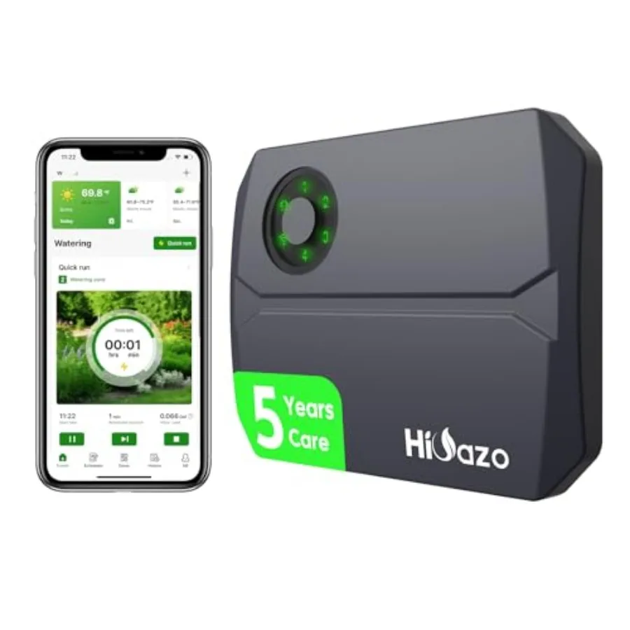 

Умный контроллер полива 2.4ГГц WiFi: простое управление через приложение, 4 зоны + 16 программ, экономия воды, автоматическое отключение при дожде