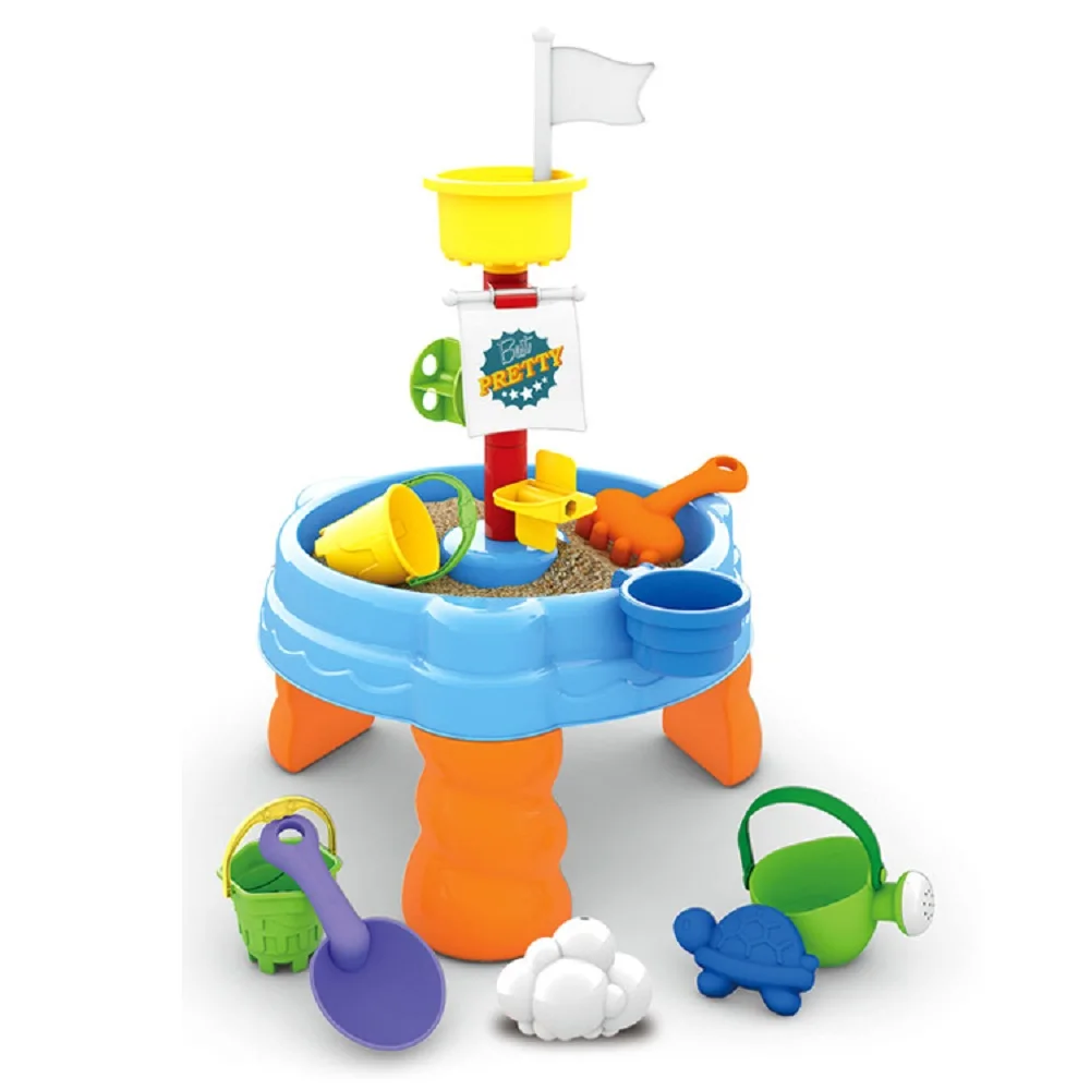 Summer sand table, play with water, play with sand, indoor space sand, beach combination, play in the water, dig sand tool set