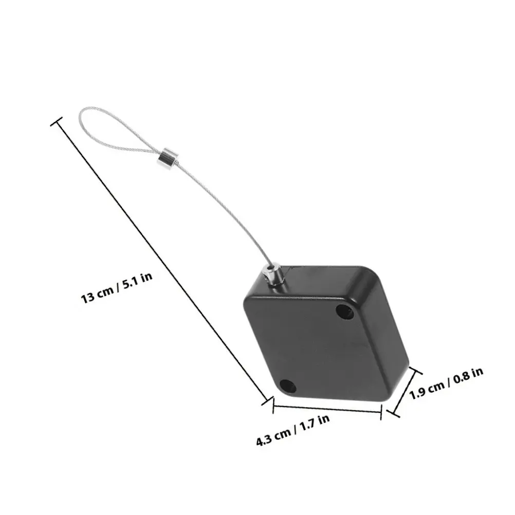3Pcs Retractable Cable Holder Box Anti-Lost Steel Wire Security Lock Telescopic Design for Laptop Tablet Monitor Outdoor Travel - view 5