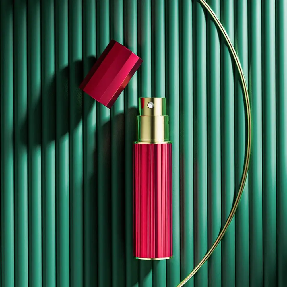 Butelki na perfumy aluminiowe 5 ml, napełniane od dołu, pojemnik na płyn, atomizer do perfum, akcesoria podróżne, puste, wielokrotnego użytku.